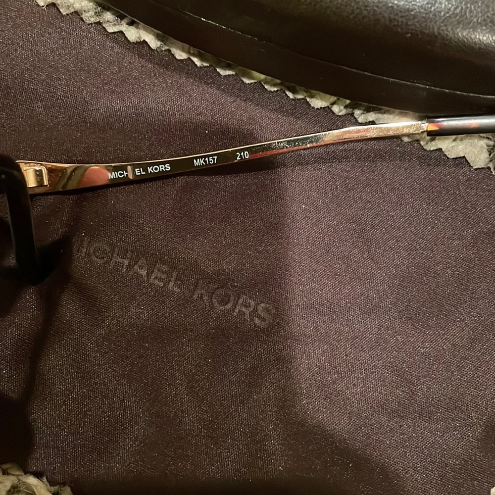 Michael Kors copper/tortoise half-frame eyeglasses with case and cleaning cloth - Picture 7 of 13